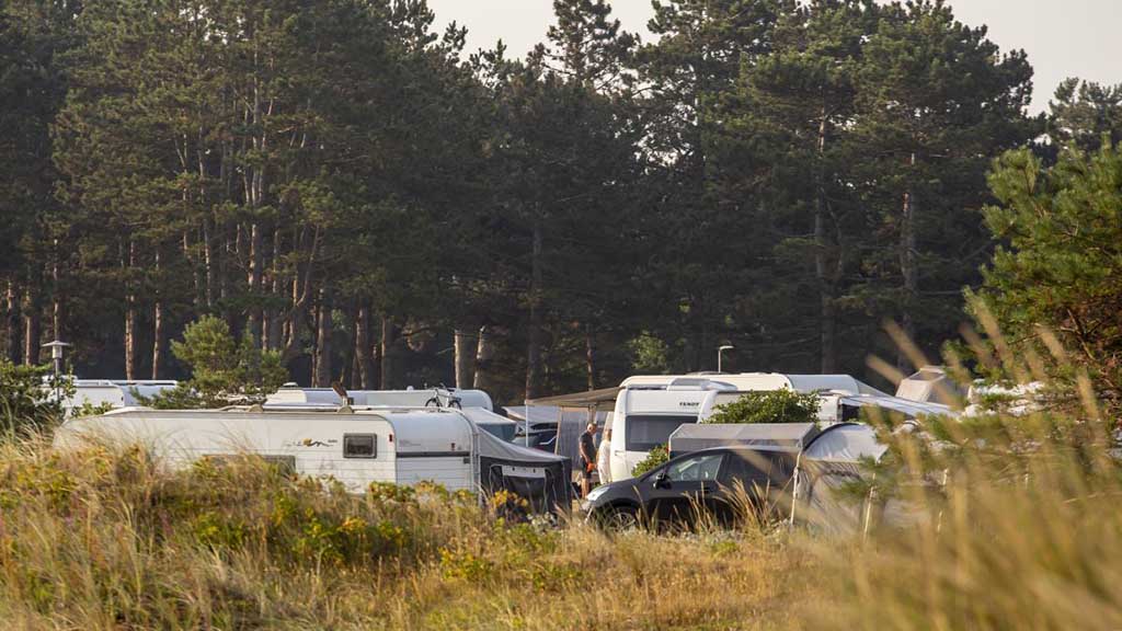 Caravans at DCU Camping Flyvesandet