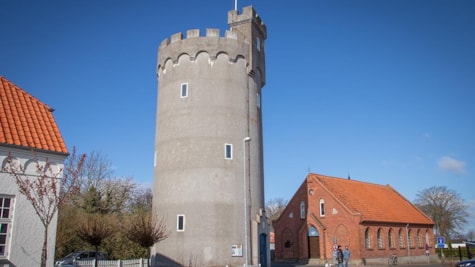 Bogense Vandtårn i vintertid