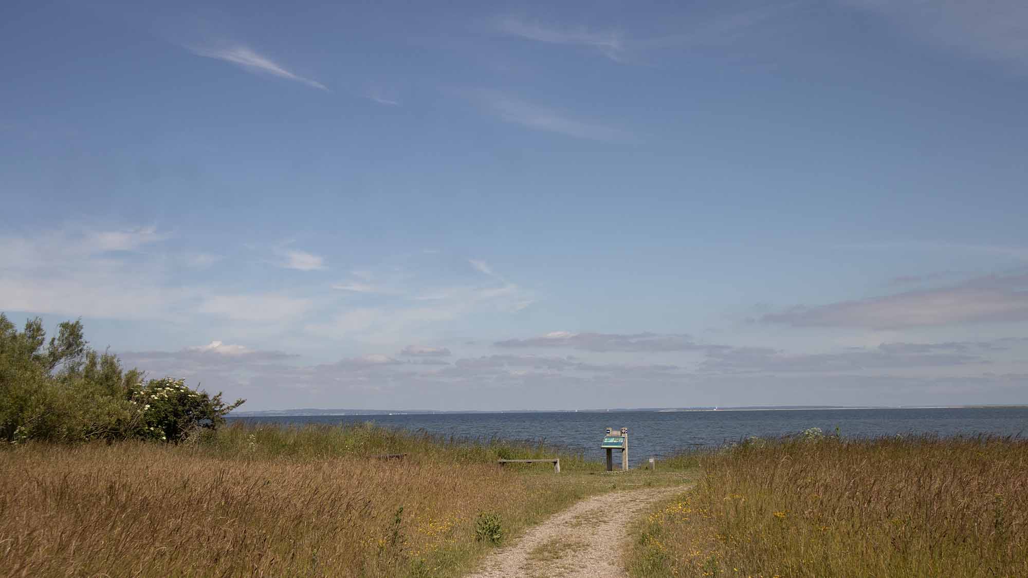 View of the coast at Gyldensteen Beach