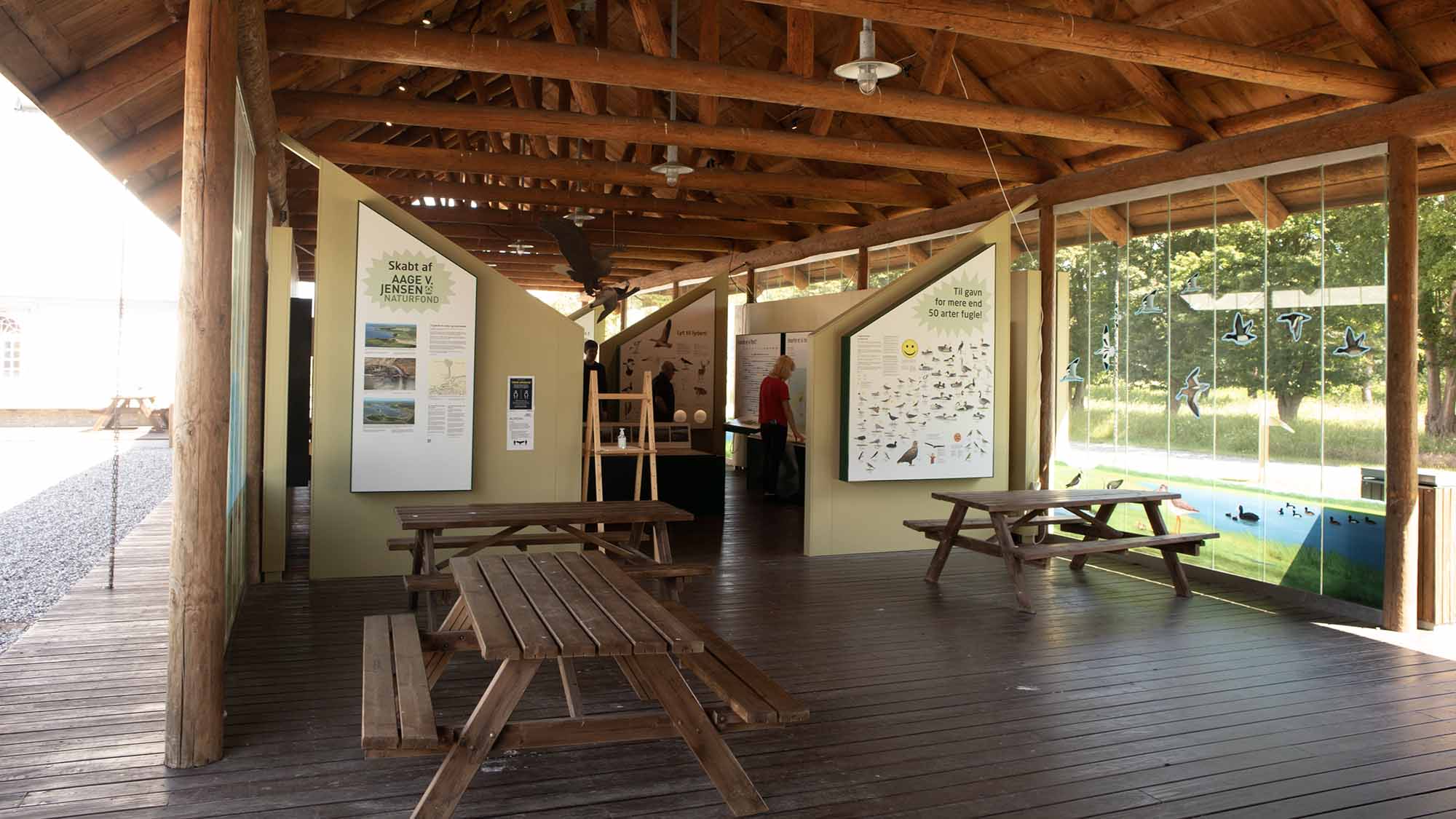 Seating in the nature room at Gyldensteen Beach