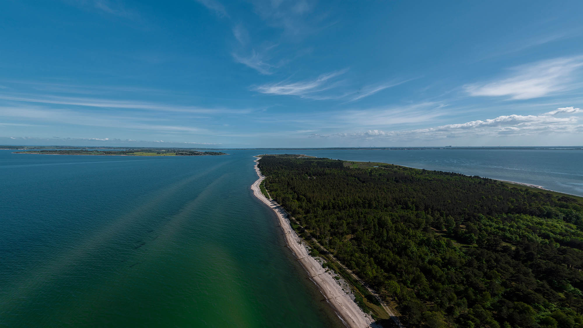Path on Enebærodde along Odense Fjord and the Kattegat for biking and hiking