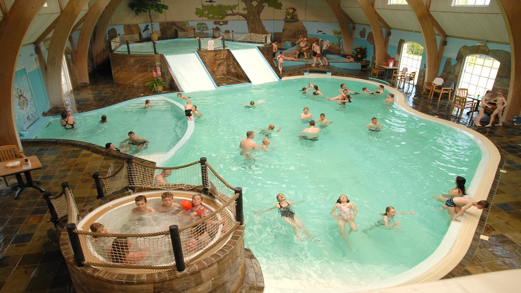 Nice water park with slides at First Camp Hasmark