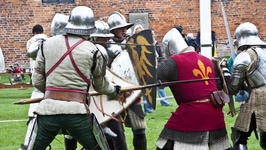 Nyborg Kampdage riddere sværd rustning kamp
