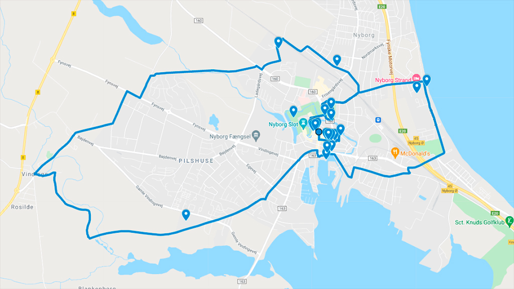 Kunstruten i Nyborg - cykelrute til kunst gallerier kunsthåndværkere