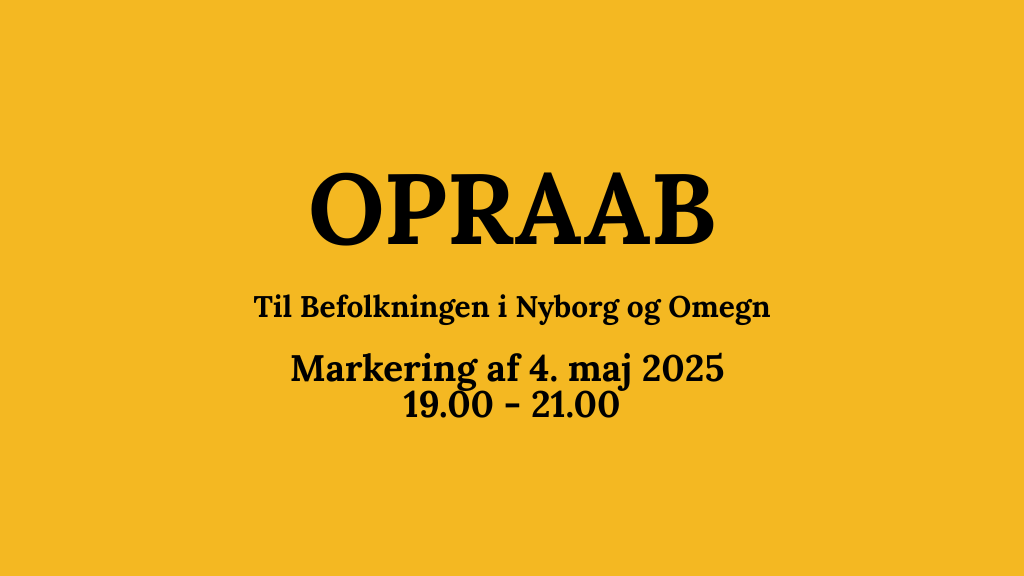 Markering af 4. maj i Nyborg by; Danmarks befrielse