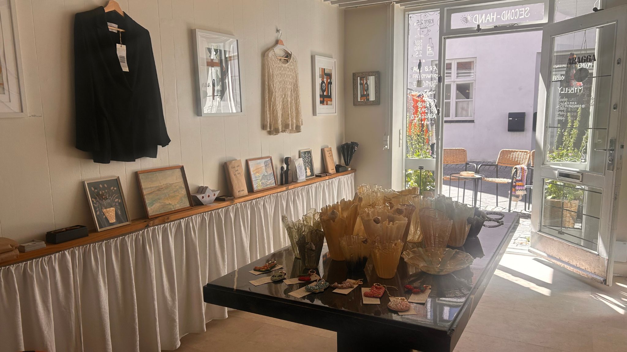 Interiør i butikken Abagga i Vægtergade i Nyborg