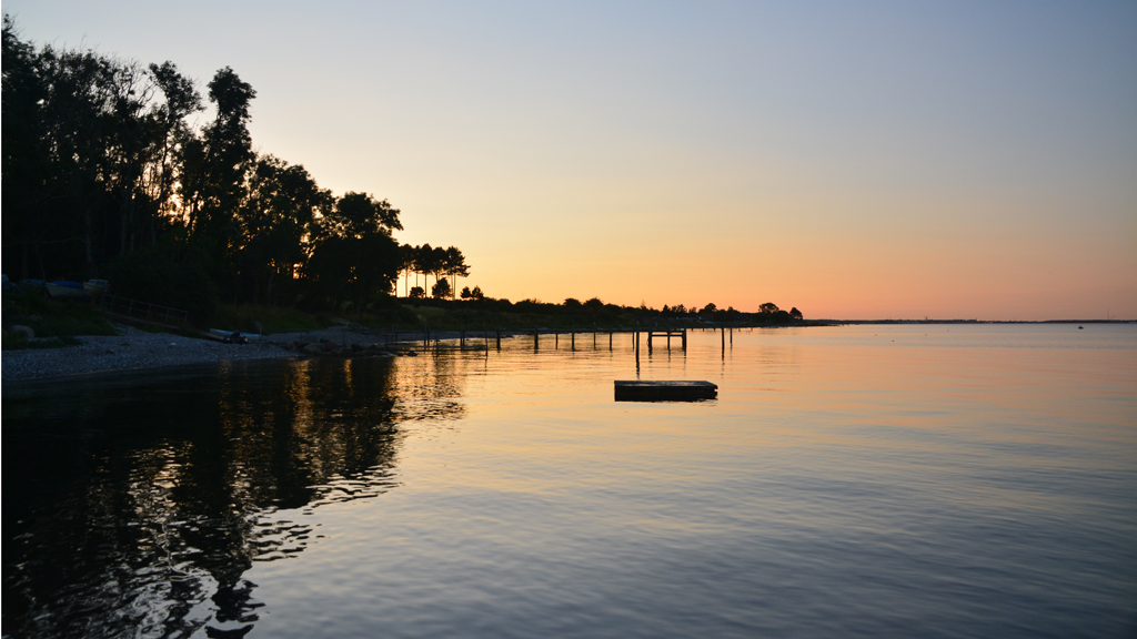 Tårup Strandcamping Nyborg aften Storebælt