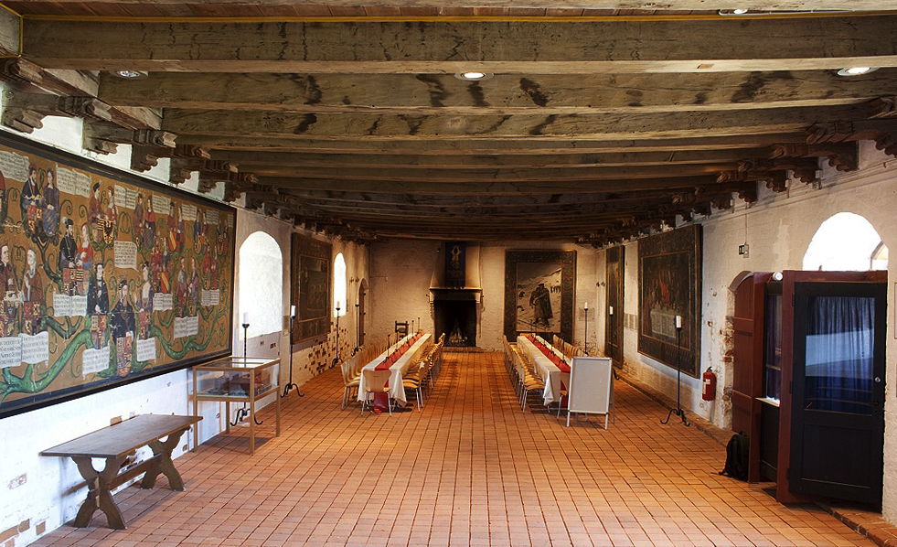 Nyborg Slot riddersal kongens fadebur