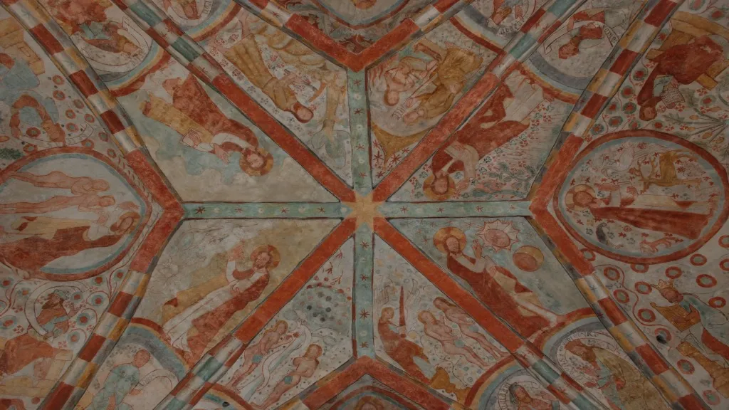 Østofte kirke kalkmaleri