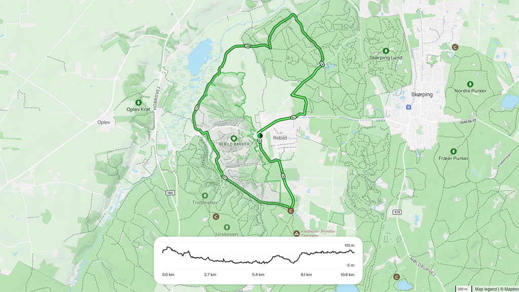 Kovadsbæk Cykelrute - kort
