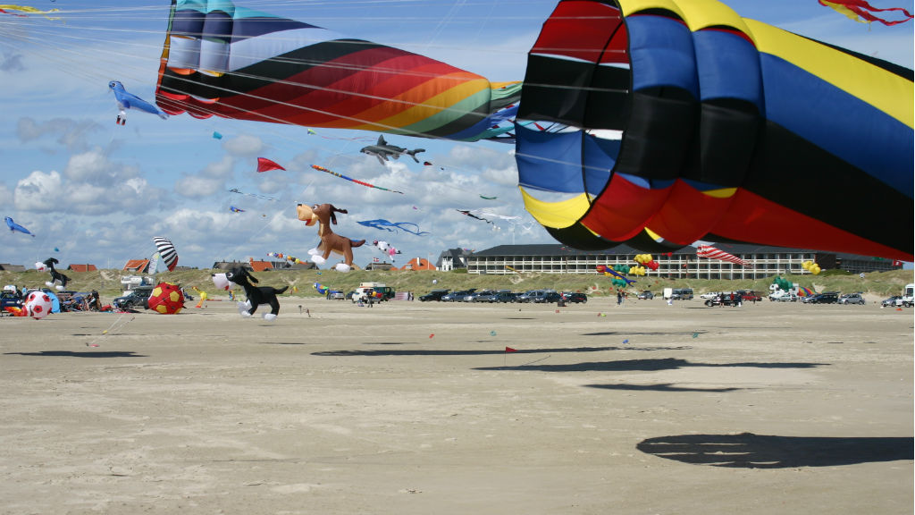 Colorful kites on Fanø