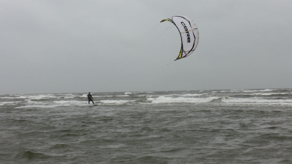 Geschwindigkeit im Wind im Wattenmeer auf Fanø