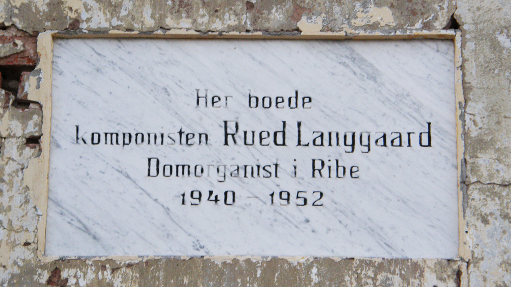Memorial plaque to composer Rued Langgaard