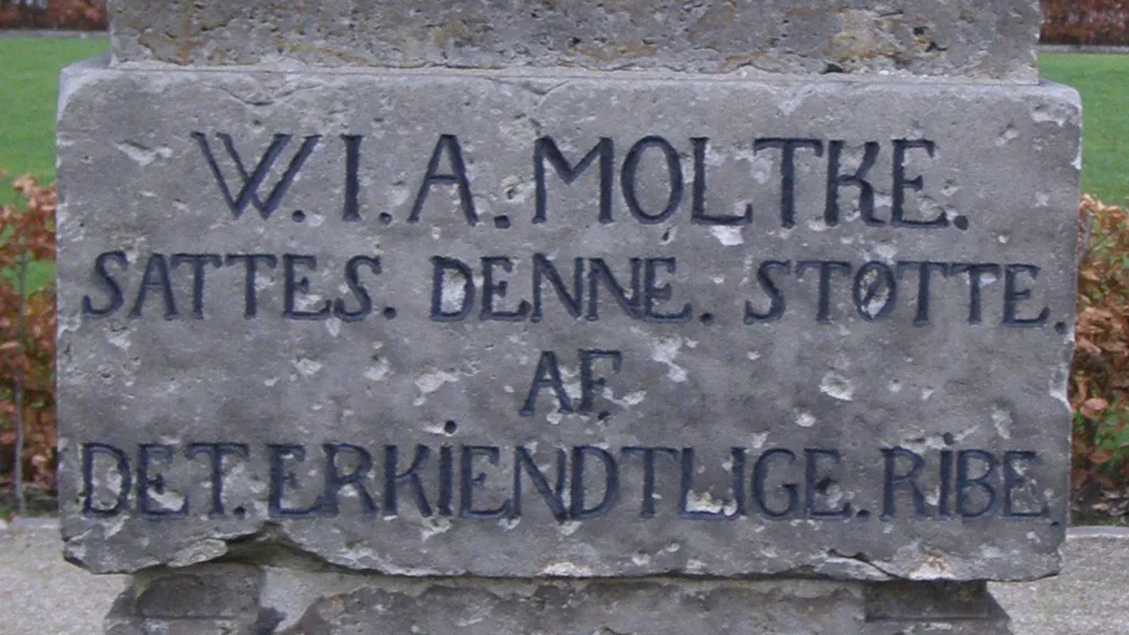 Memorial stone for WJA Molkte in Ribe