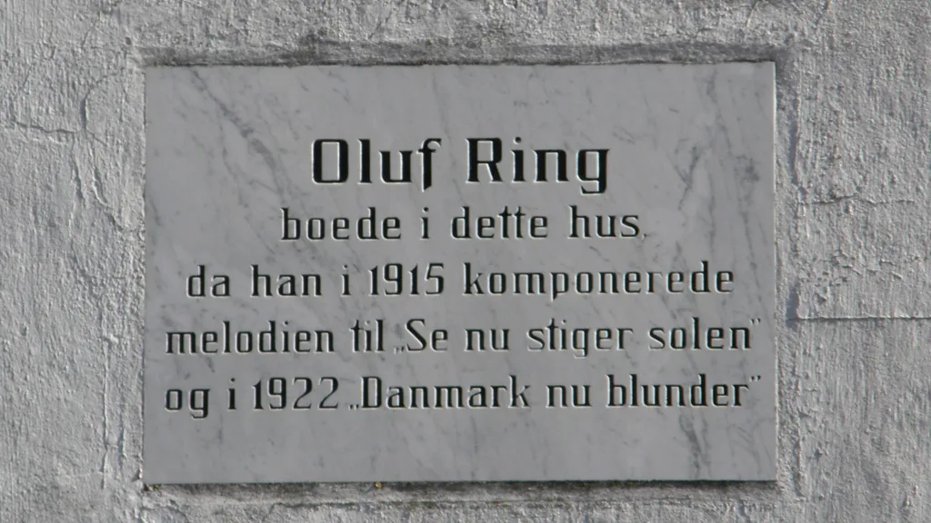 Memorial plaque for composer Oluf Ring