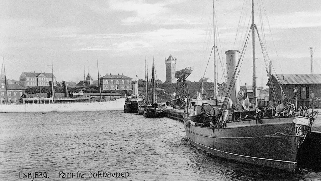 Old dock harbour in Esbjerg