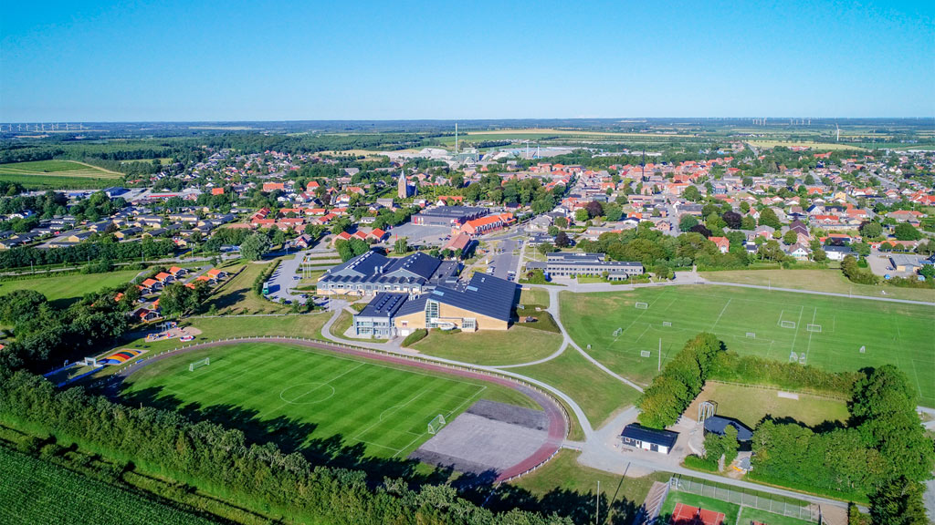 Aerial photo of Skærbækcentret