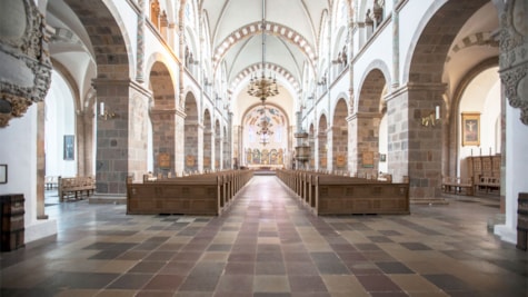 The beautiful church room in Ribe Cathedral