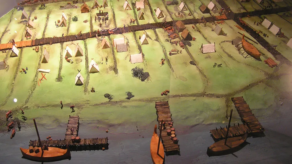 Settlement in the exhibition at Ribe's Vikings