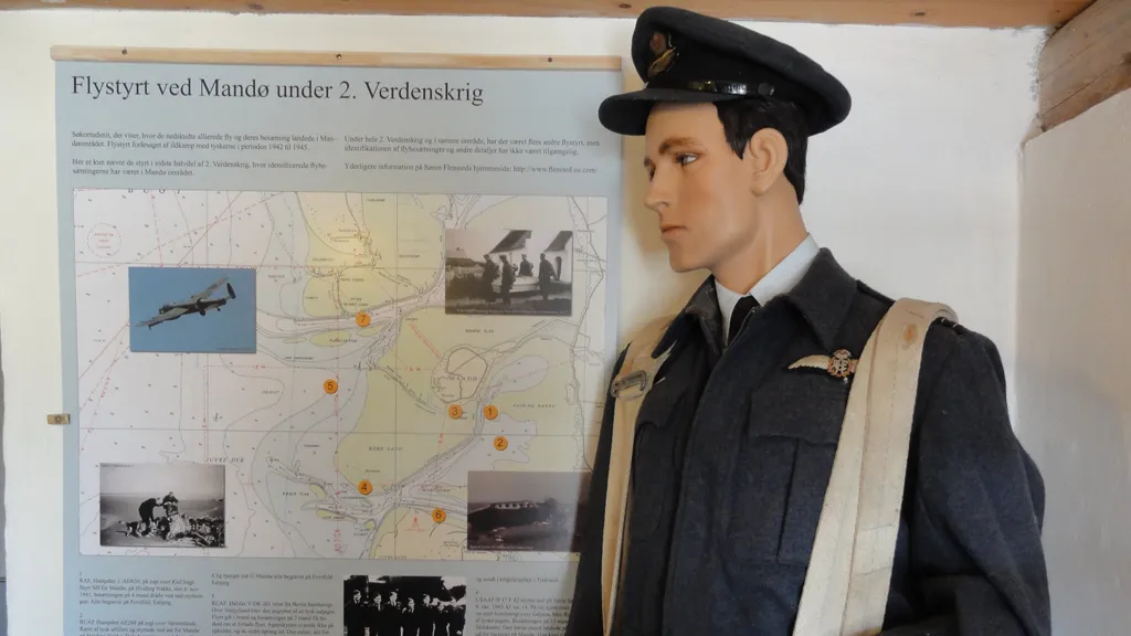 En del af udstillingen omhandler et flystyrt