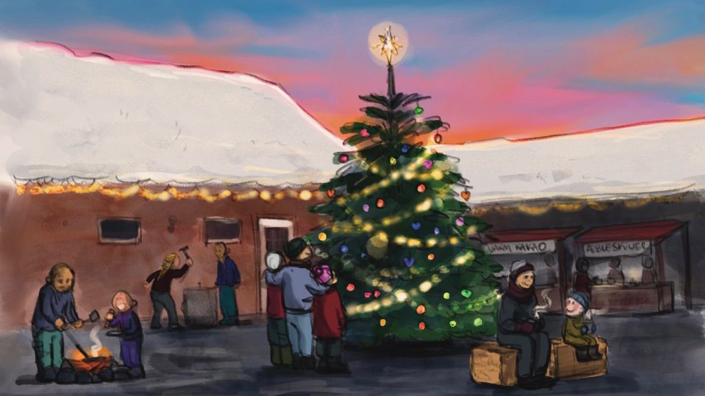Christmas market in Ballum by the Wadden Sea