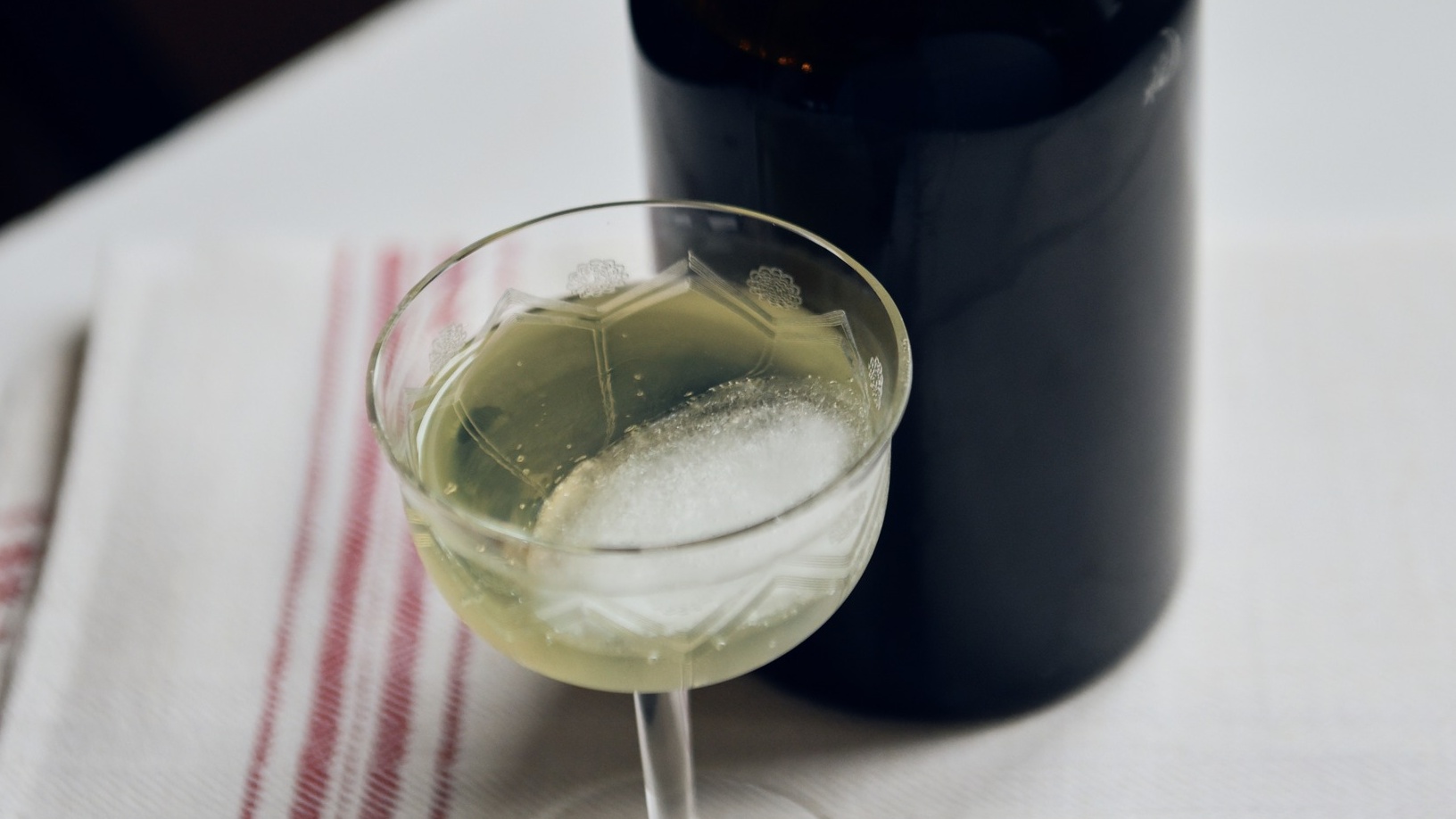Bottle and glass
