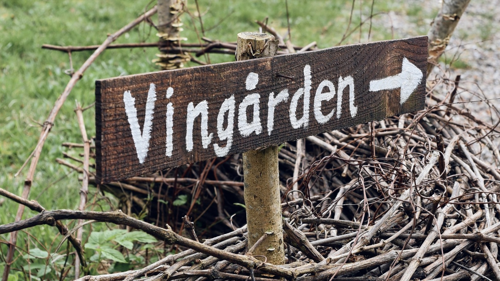 Sign to the vineyard
