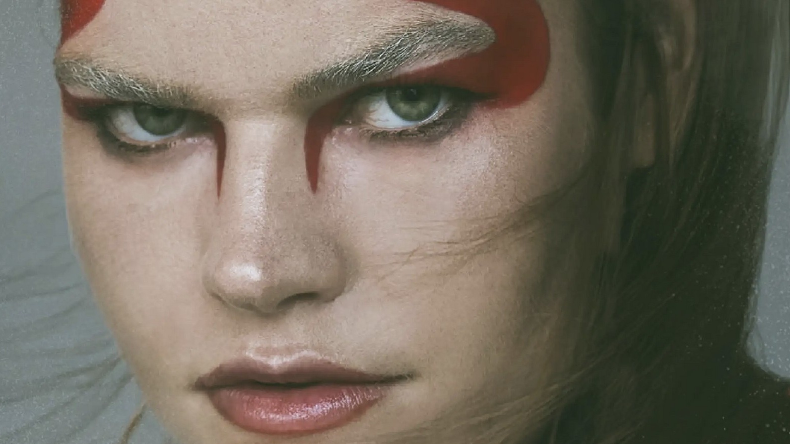 Red face paint