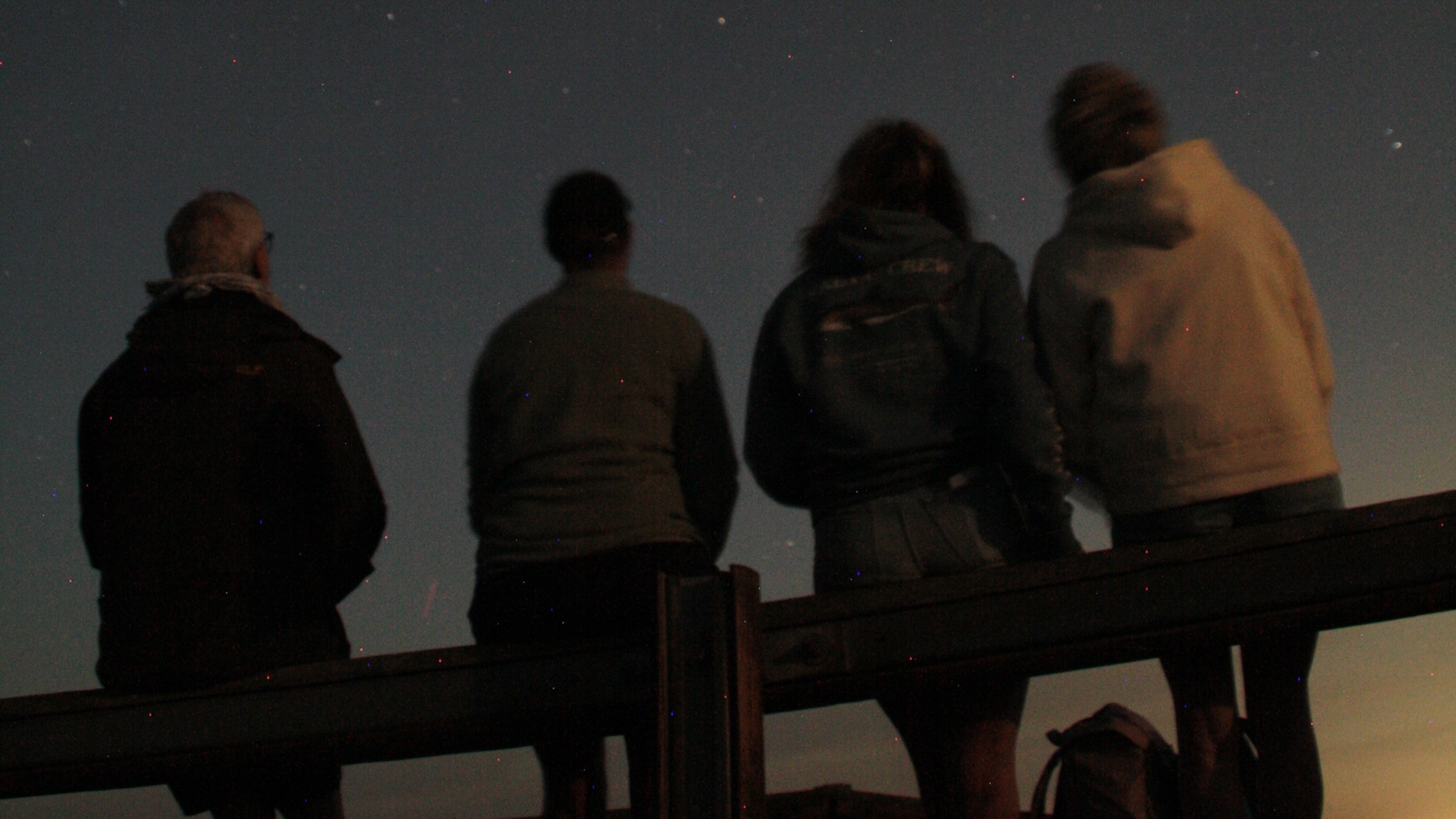 Under the starry sky