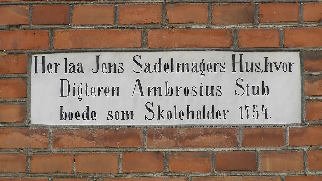 Memorial plaque to the poet Ambrose Stub