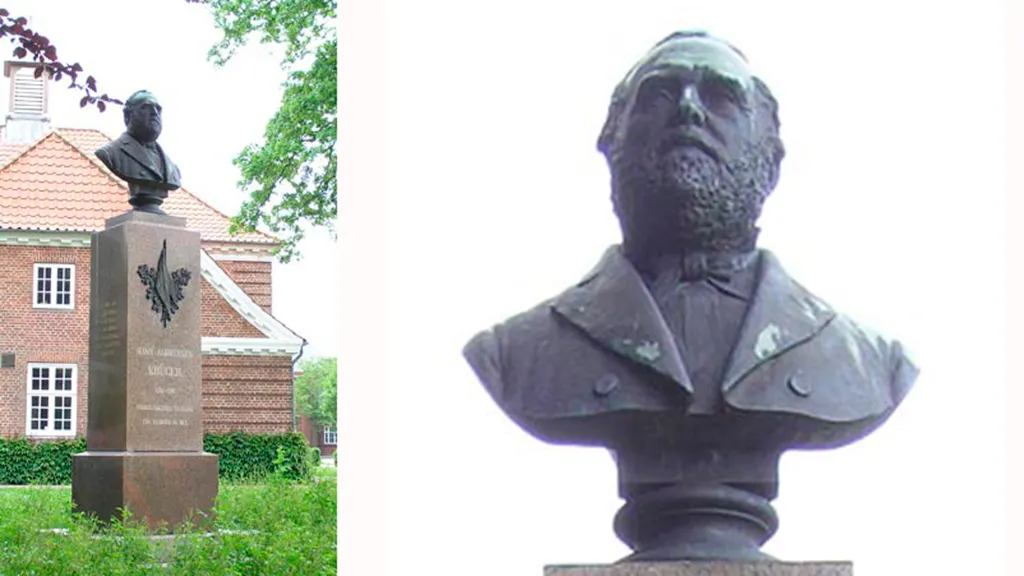 Bronze bust by Hans Andersen Krüger from Ribe