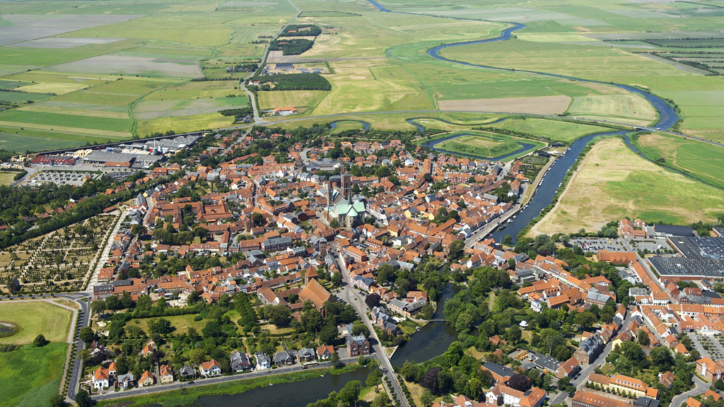 Luftbild von Ribe