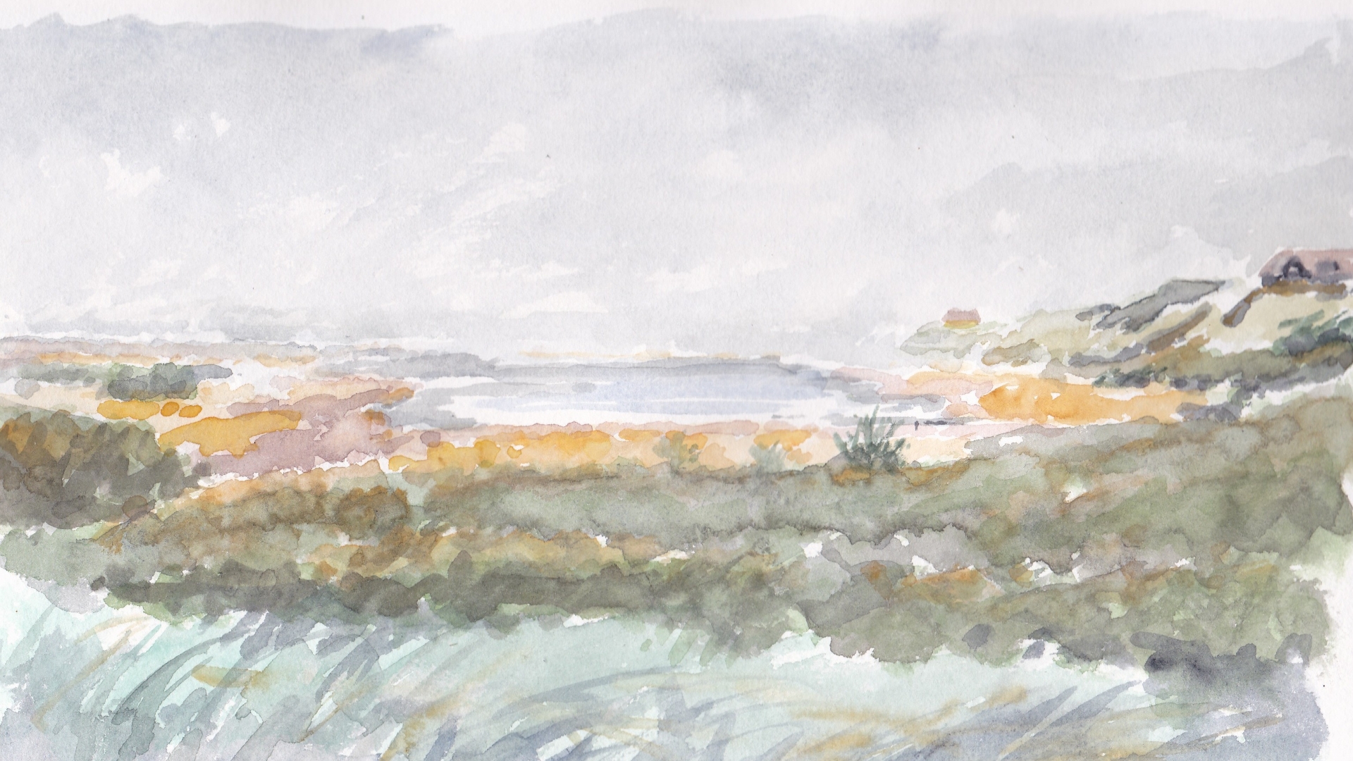 Painting of nature at Nymindegab