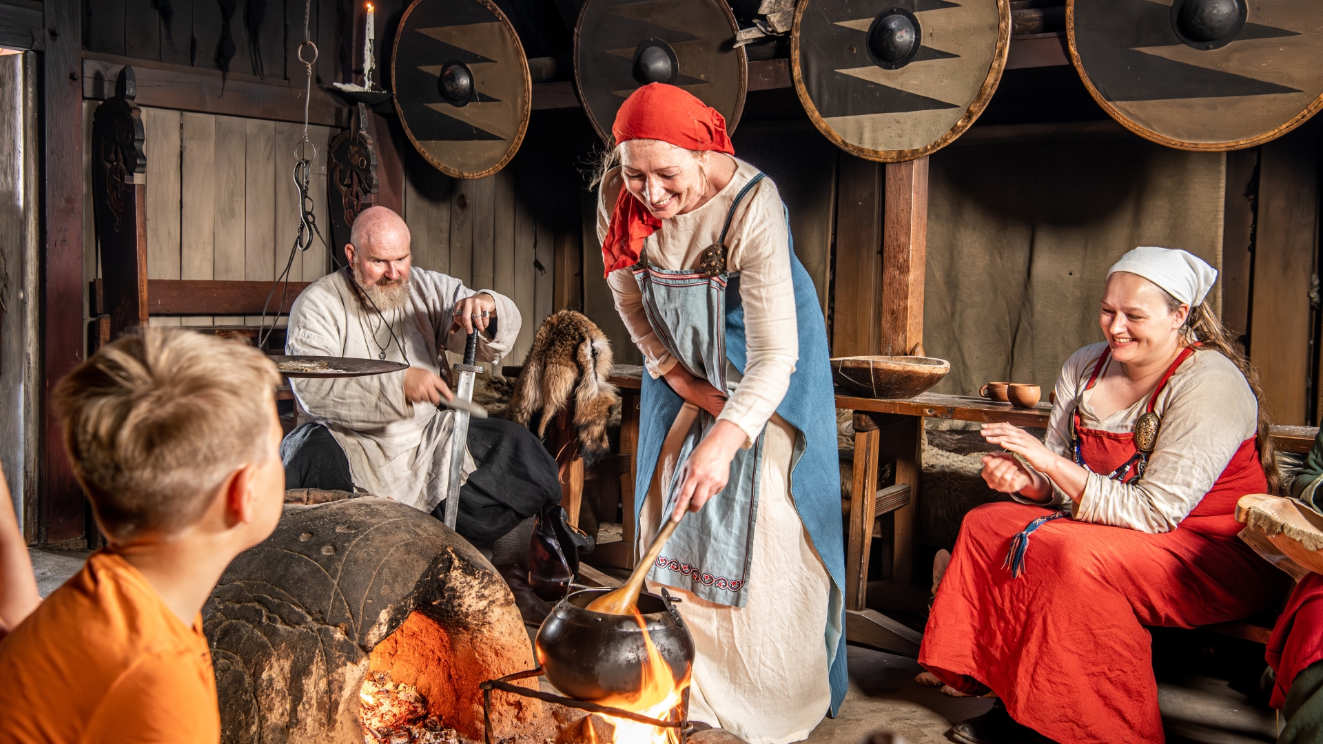 Lagerfeuer am Bork-Wikingerhafen