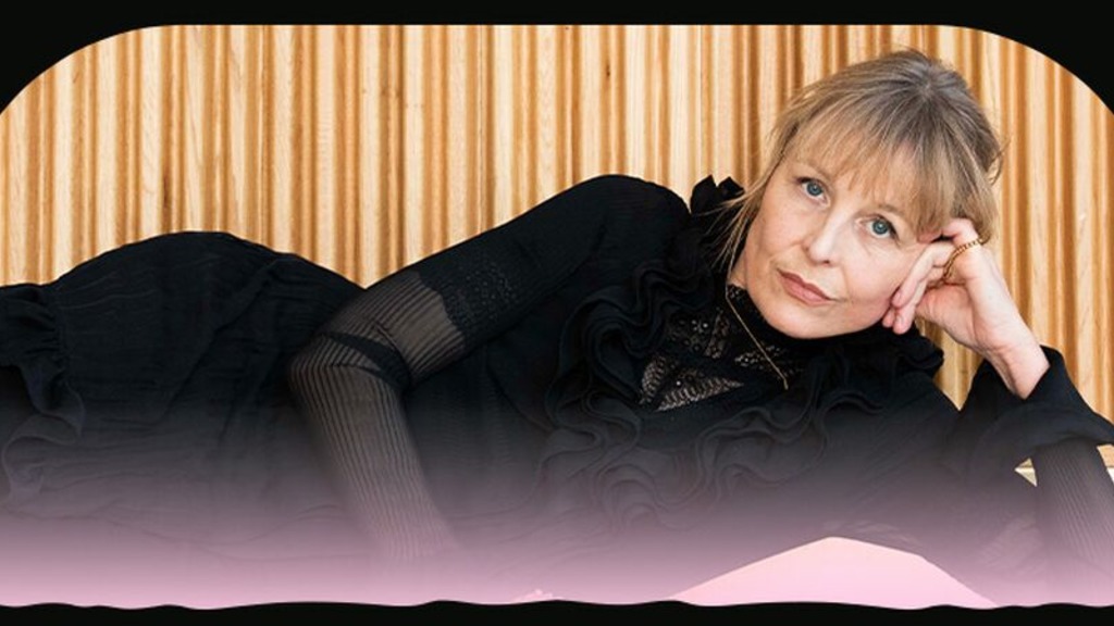 A photo of Rikke Mach lying on her side.
