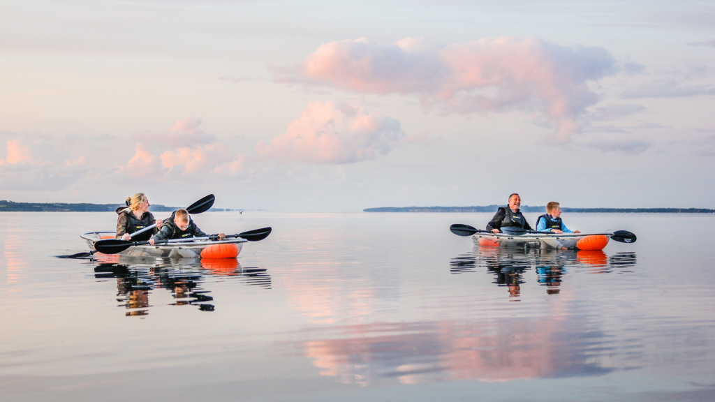 Tours in glass kayaks on the Limfjord