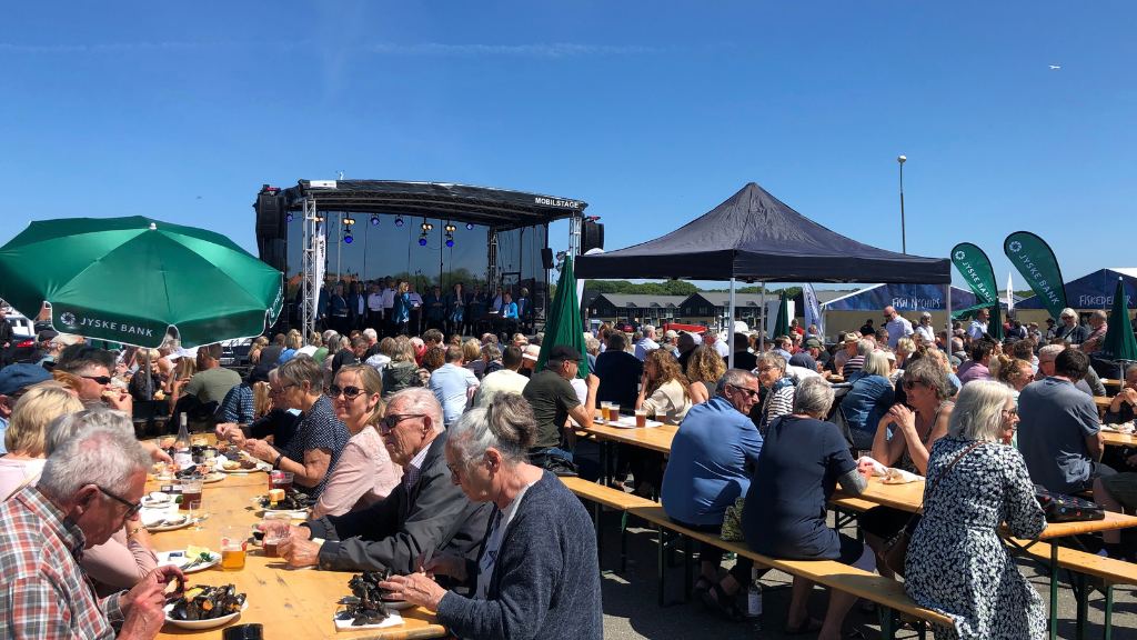 Yearly Shellfish Festival at the island Mors