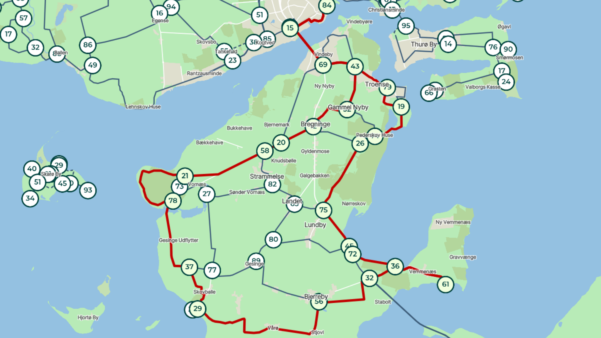 Rute karte
