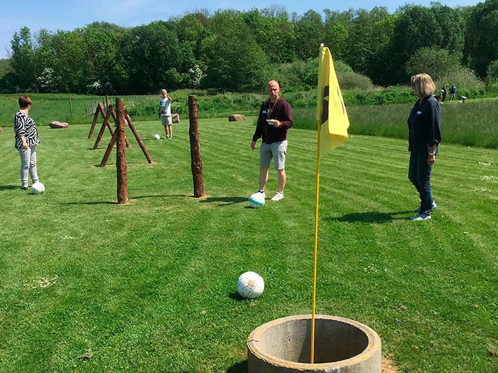 Fodboldgolf hos Als Aktivitetspark på øen Als i Sønderborg-området