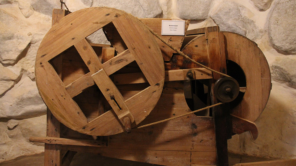 Grain cleaner at Havnbjerg Mill Museum on the island of Als