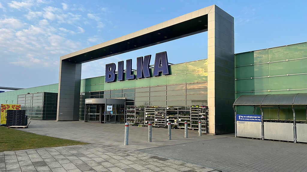 Bilka Sønderborg entrance North East to your hypermarket on the island of Als