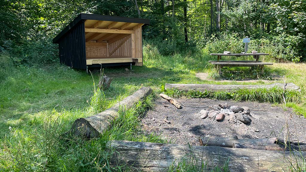 Minishelter Mursejler am Gendarmenpfad im Skeldekobbel Skov
