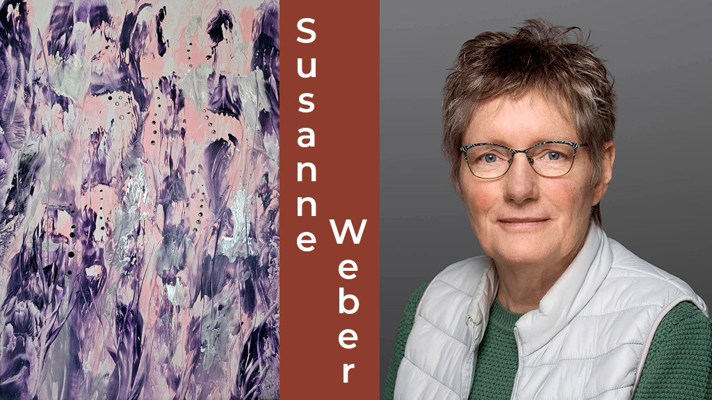 Susanne Weber stellt im Hofrådens Hus während der Osterausstellung auf der Insel Als im Jahr 2026 aus