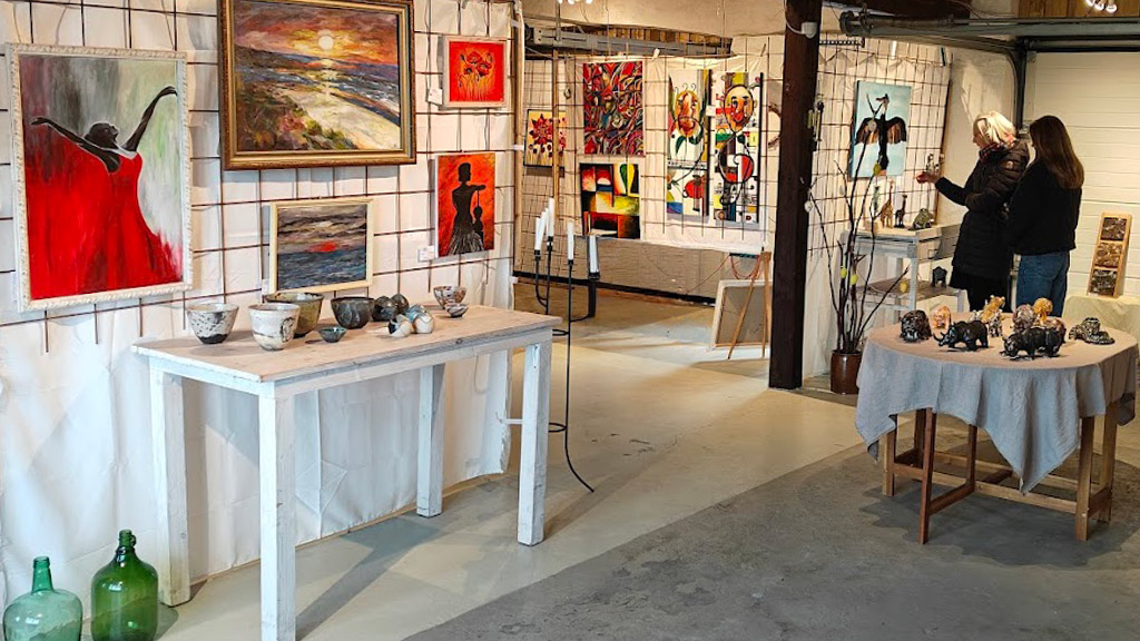 Große Osterausstellung in der Galleri Lillekobbel auf der Halbinsel Kegnæs bei der Insel Als