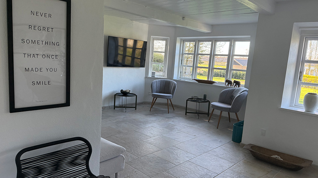 Ferienwohnung Kragesand, offener Wohnbereich