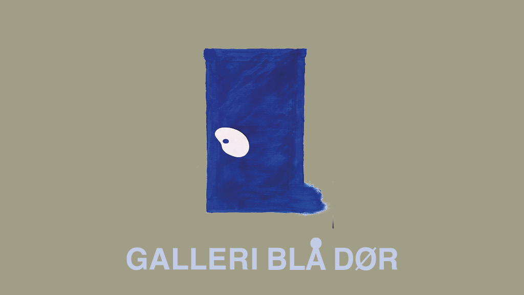 Galleri Blå Dør - logo fra galleriet på Perlegade i Sønderborg