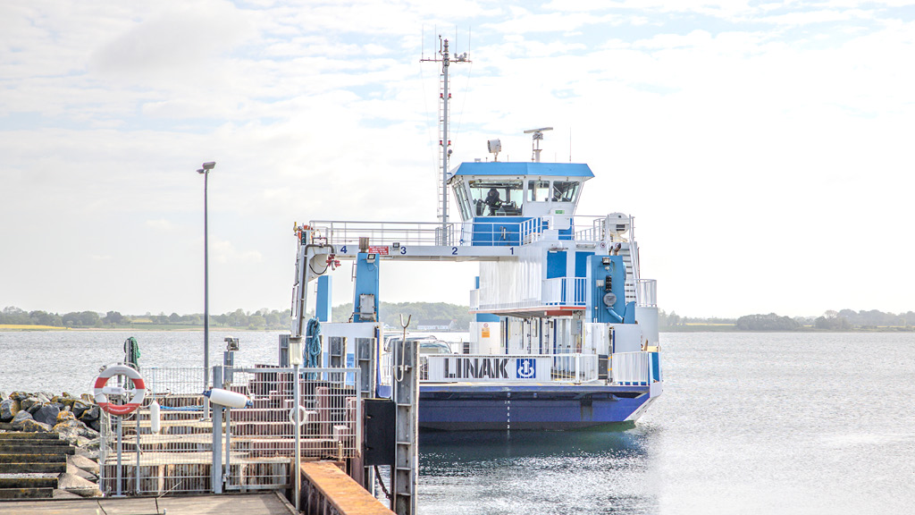 The car ferry Bitten operates a regular service between Jutland and the northern part of the island of Als