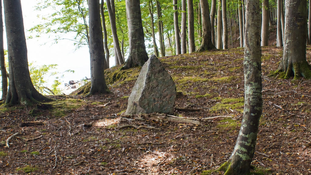 Der Menhir, Bjørns sten in Nørreskoven auf Als