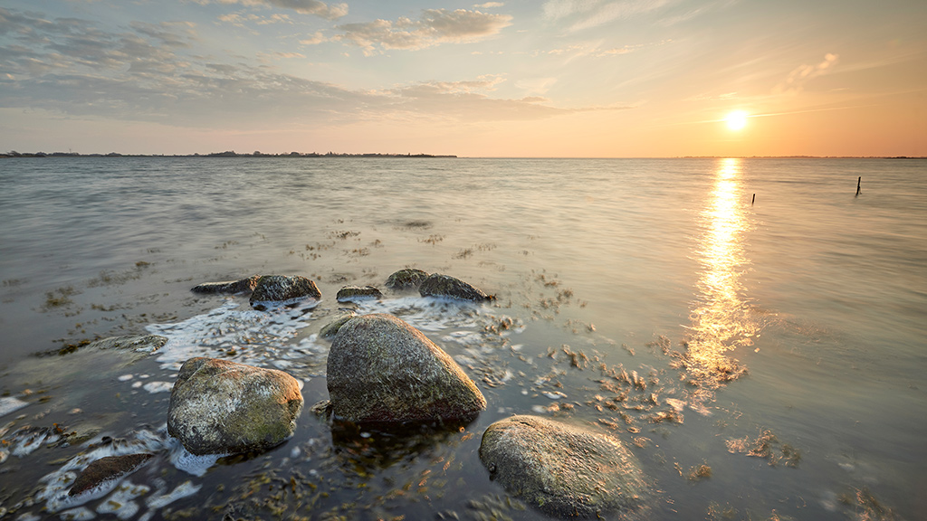 Experience the beautiful sunset on the west coast of Langeland