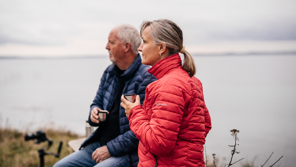 Hiking on Langeland - there is always the opportunity to take a break along the way